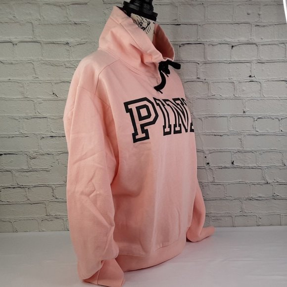 VICTORIA'S SECRET 'PINK' VARSITY LOGO FLEECE SWEATSHIRT - Picture 2 of 14